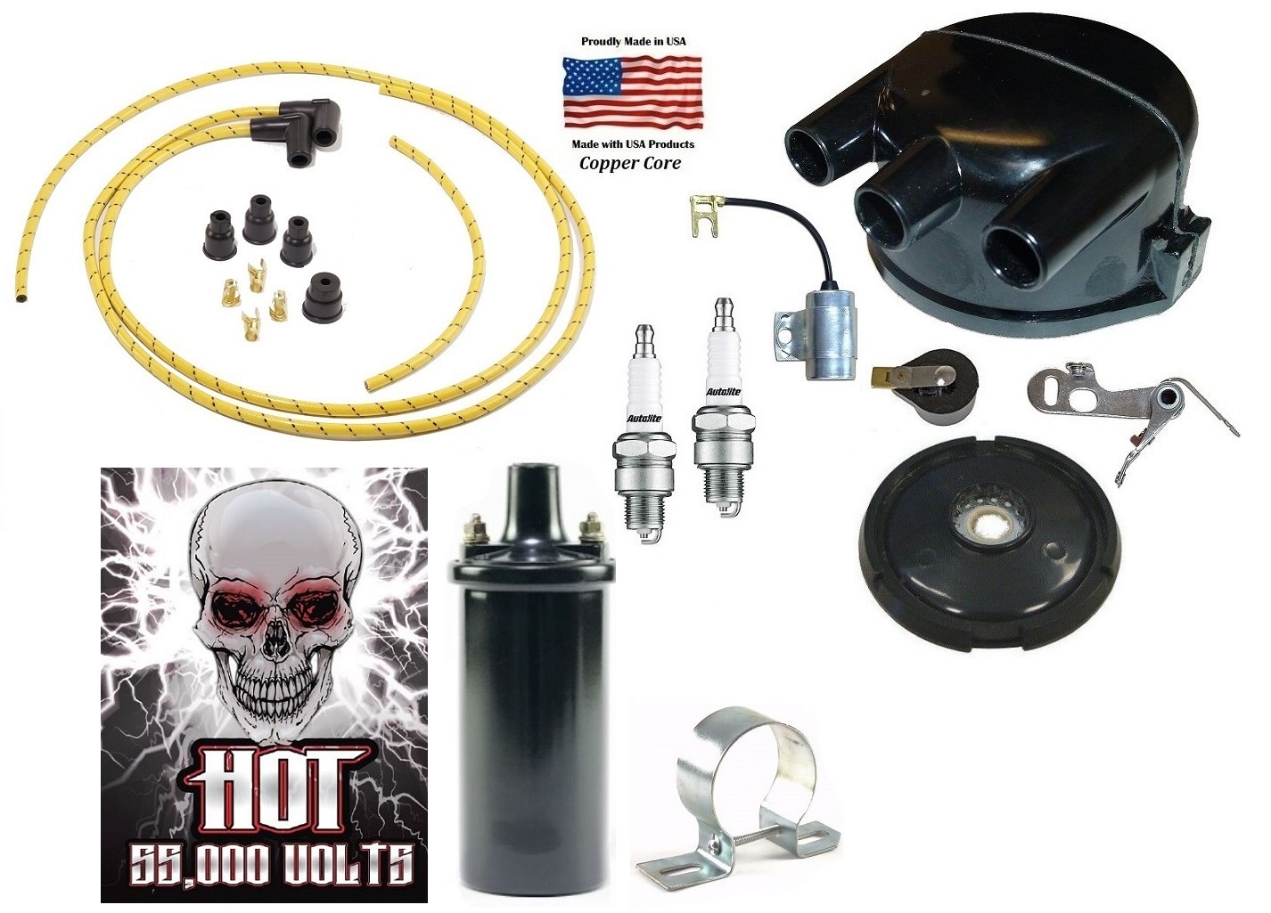 thumbnail image 2 of Farmall H & Super M Tractor Ignition Tune-Up Kit With 12V Hot Coil – IH Distributor – SouthernOak 2 of 4